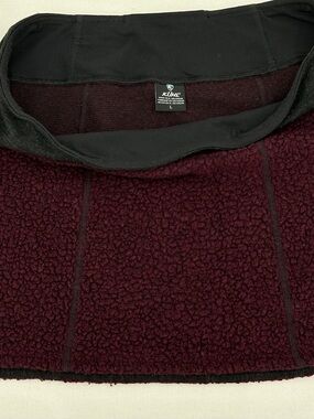 KÜHL “Lea” Wool Fleece Skirt Women’s Large Burgundy Black Style 6330 F19 Kuhl